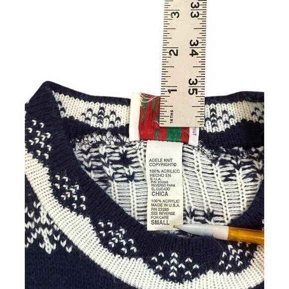 VTG Nutcracker Christmas Sweater Womens Size Small Ugly Snowmen Party Holiday - Picture 5 of 7